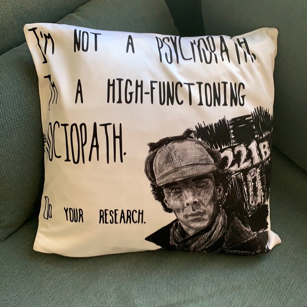 Sherlock pillow case